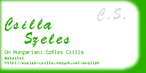 csilla szeles business card