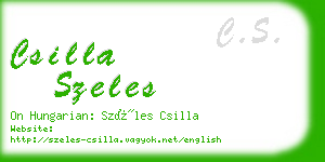 csilla szeles business card